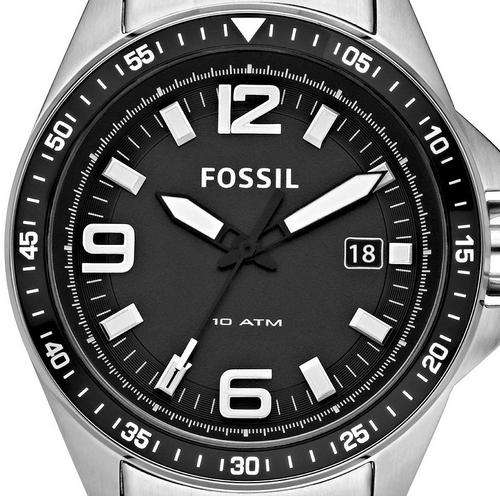FOSSIL Stainless Steel Black Dial Mens Watch