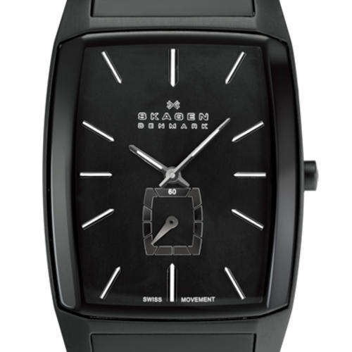SKAGEN Denmark Black Label Swiss Quartz Mens Watch