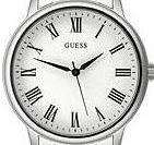 GUESS Roman Numeral White Leather Ladies Watch