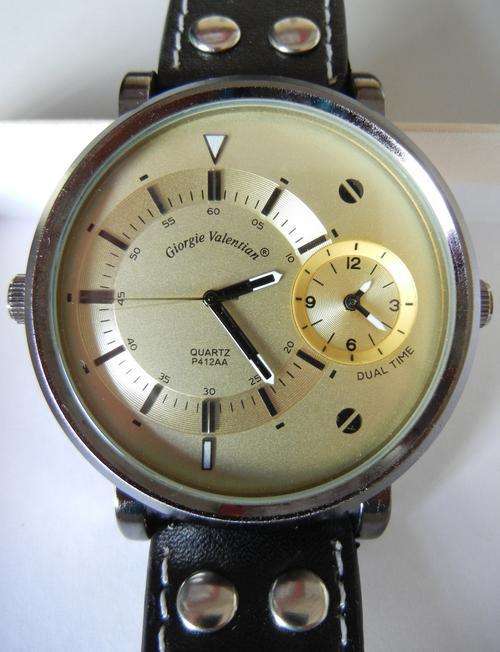 GIORGIE VALENTIAN Dual Time Oversized Dial Mens Watch