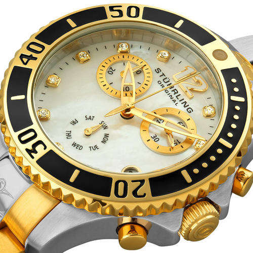 STUHRLING Regatta Pearl Swiss Chronograph Ladies Watch