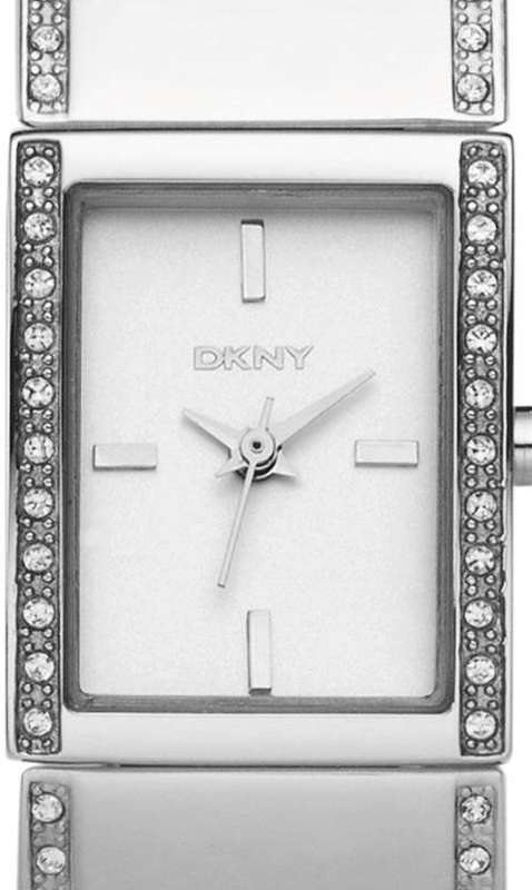DKNY Crystal Accented Stainless Steel Ladies Bracelet Watch (Scratch & Dent Sale)