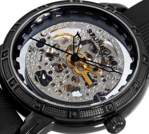 STUHRLING Winchester Cavalier Automatic Skeleton Mens Watch