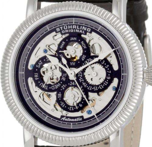 STUHRLING Symphony Maestro Automatic Skeleton Mens Watch