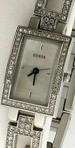 GUESS Petite Crystal Accented Mother Of Pearl Ladies Watch