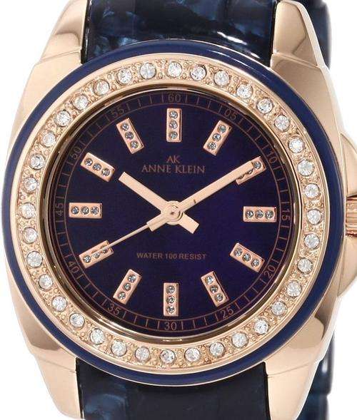 ANNE KLEIN Pearlescent Crystal Accented Ladies Watch