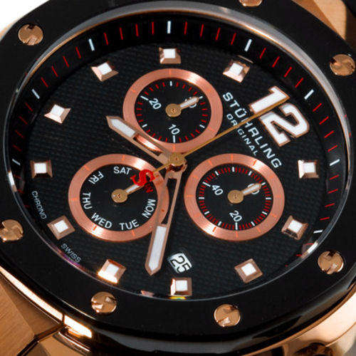 STUHRLING Apocalypse Swiss Chronograph Mens Watch