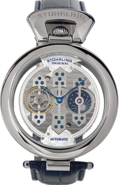 STUHRLING Special Reserve Emperor Automatic Skeleton Oversized Mens Watch