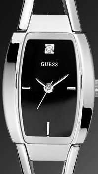 GUESS Petite Diamond Collection Black Dial Ladies Watch