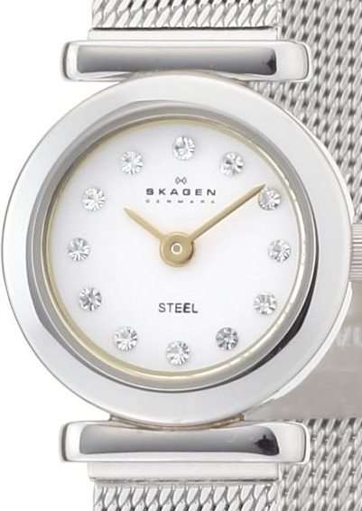 Authentic SKAGEN Denmark Petite Crystal Accented Ladies Watch