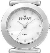 SKAGEN Denmark Mother Of Pearl Crystal Accented Ladies Watch