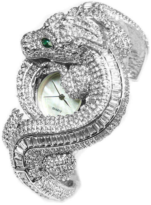 CROTON Crystal Dragon Swiss Quartz Ladies Bangle Watch