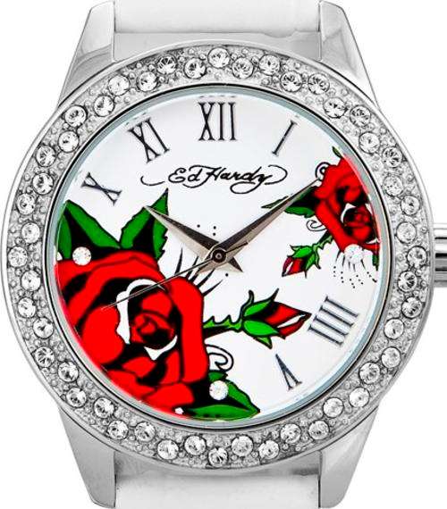 ED HARDY Valerie Crystal Accented Limited Ladies Watch Set