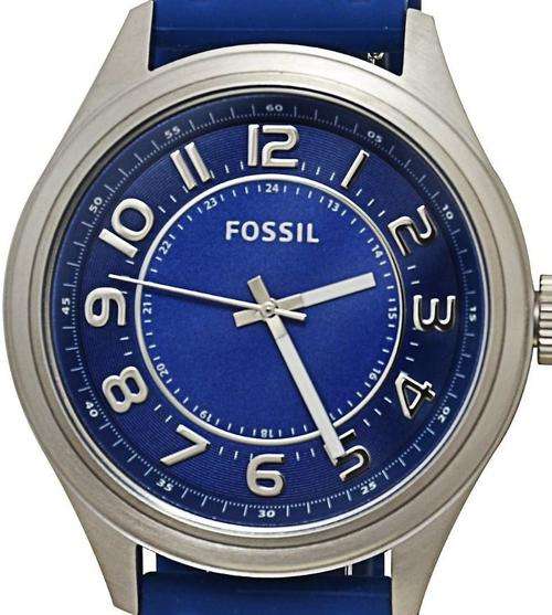 FOSSIL Blue Silicone Large Dial Mens Watch