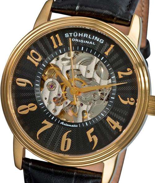 STUHRLING Romeo Automatic Skeleton Mens Watch