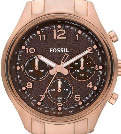 FOSSIL Flight Rose Gold Chronograph Ladies Watch