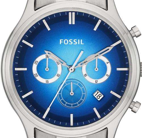 FOSSIL Ansel Blue Retro Chronograph Mens Watch