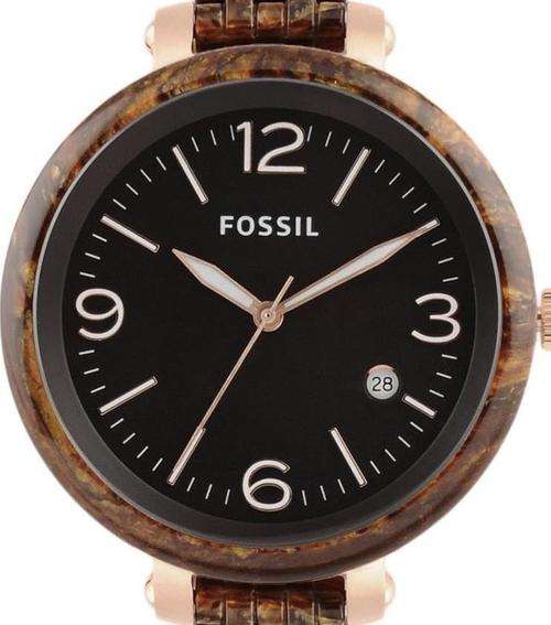 FOSSIL Heather Wood Resin Large Dial Ladies Watch
