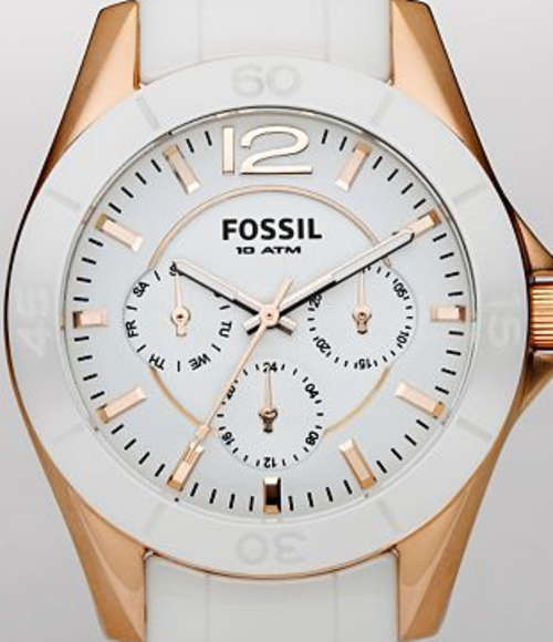 FOSSIL Riley Ceramic Collection Multifunction Ladies Watch