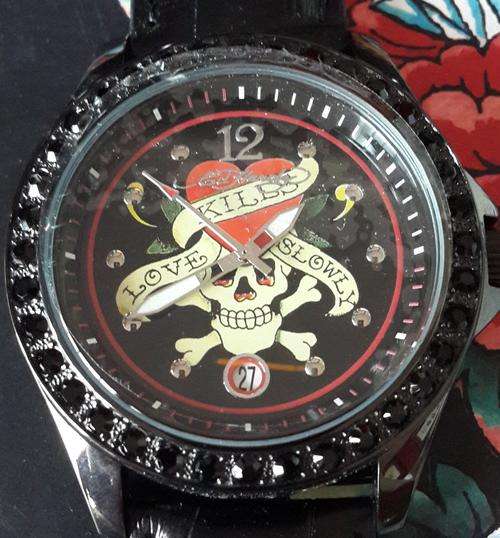 ED HARDY Swarovski Crystal Accented Techno Large Dial Ladies Watch