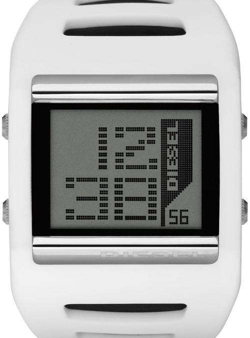 DIESEL Digital White Silicone Oversized Mens Watch