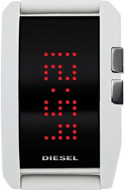 DIESEL Digital LED White Silicone Mens Watch