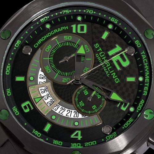 STUHRLING Columbiad Chronograph Oversized Mens Watch