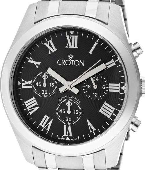CROTON Chronomaster Black Dial Chronograph Mens Watch