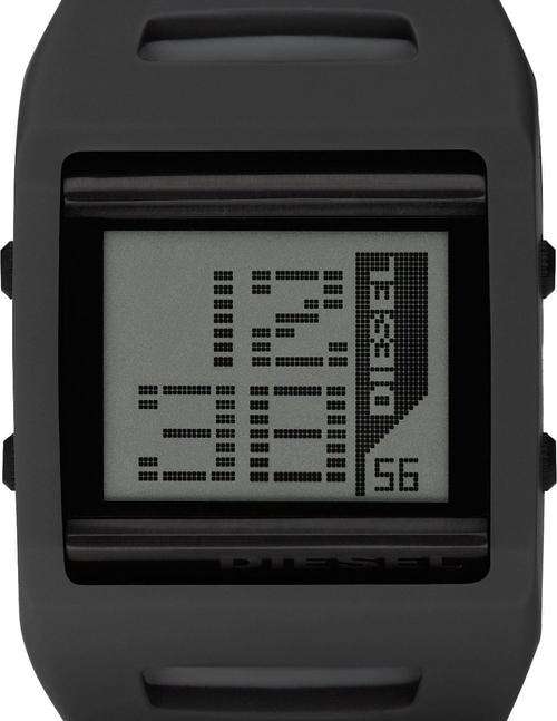 DIESEL Digital Black Silicone Oversized Mens Watch