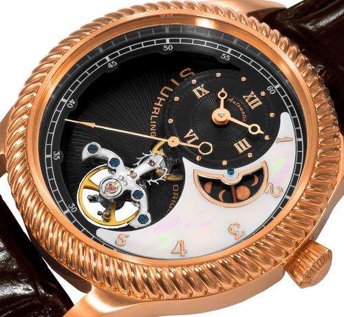 STUHRLING Enigma Moon Phase Automatic Mens Watch