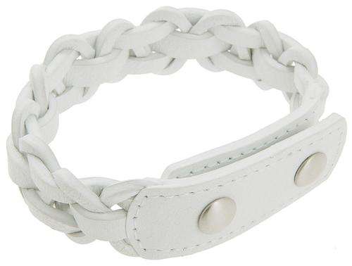 FOSSIL Woven Leather Mens Bracelet