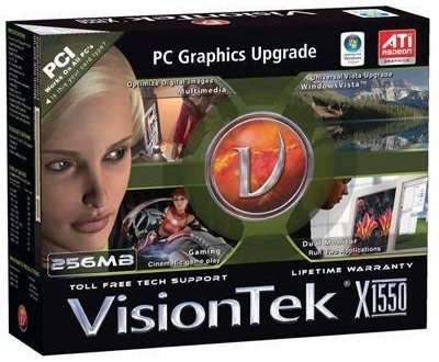 VISIONTEK Radeon X1550 PCI 256 Graphics Card