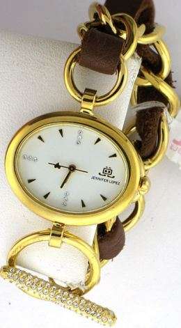 JLO by JENNIFER LOPEZ Metal & Leather Ladies Bracelet Watch