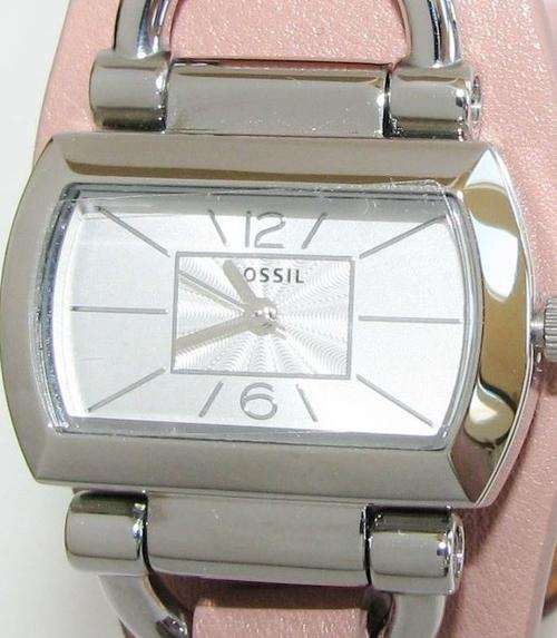 FOSSIL Evonne Rose Leather Ladies Cuff Watch