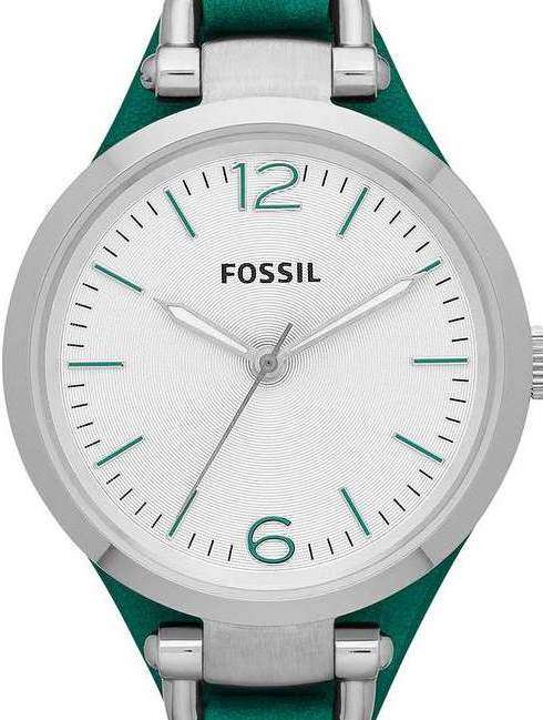 FOSSIL Georgia Green Leather Ladies Cuff Watch