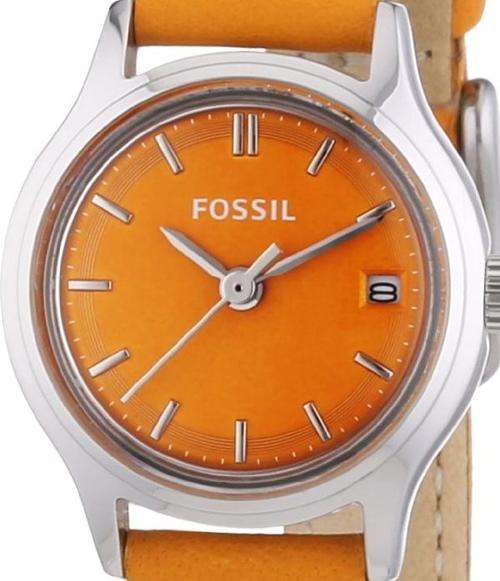 FOSSIL Archival Petite Orange Leather Ladies Watch