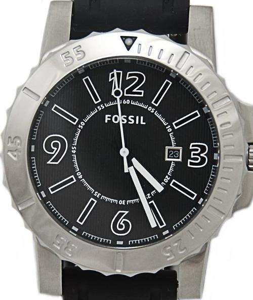 FOSSIL Black Silicone Sport Mens Watch