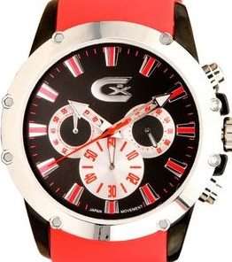 CROTON Chronograph Red Silicone Mens Watch (Please read description)