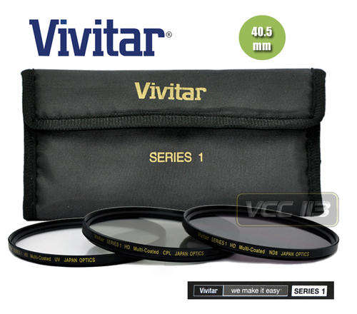 VIVITAR Series 1 HD Multi-Coated 40.5mm 3 Piece Filter Kit (UV/CPL/ND8)