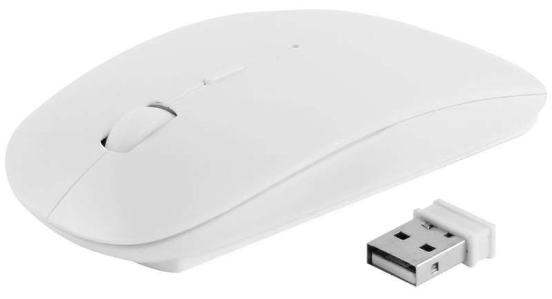TOPCASE White USB Optical Wireless Mouse for Macbook (Pro,Air) and All Laptops