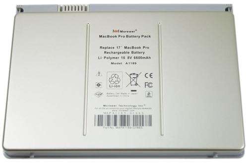 MOREWER Apple Macbook Pro 17" Rechargeable Battery A1189