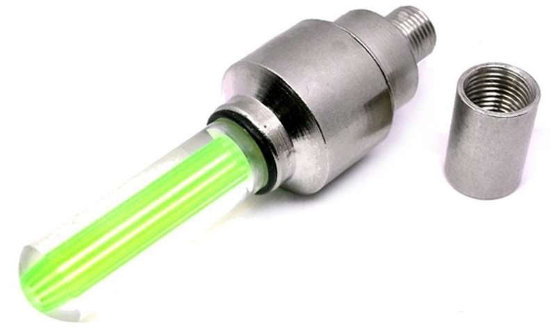 Generic Fireflies Neon LED Flashing Valve Sealing Cap Light for Car or Bike - Green