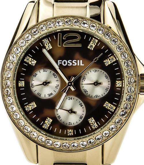 FOSSIL Riley Crystal Accented Multifunction Ladies Watch