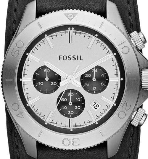 FOSSIL Retro Traveler Chronograph Mens Cuff Watch