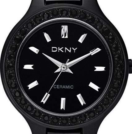 DKNY Black Crystal Accented Ladies Watch