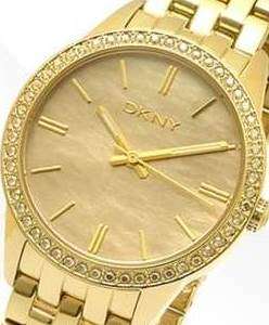 DKNY Crystal Accented Mother Of Pearl Dial Ladies Watch