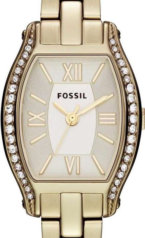 FOSSIL Molly Gold Tone Crystal Accented Ladies Watch