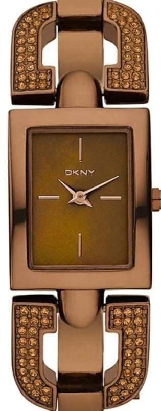 DKNY Crystal Accented Brown MOP Dial Ladies Watch