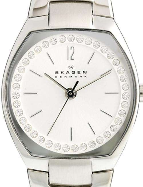 SKAGEN Denmark Ultra Slim Classic Crystal Accented Ladies Watch