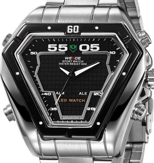 WEIDE Alarm LED Oversized Mens Watch
